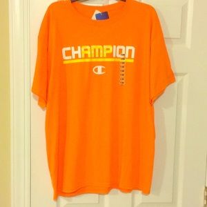 Men’s XL champion orange t shirt.